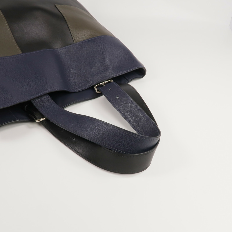 HERMES Evercolor/Evergrain皮革Jockey Bag銀扣肩背袋/手挽袋-7