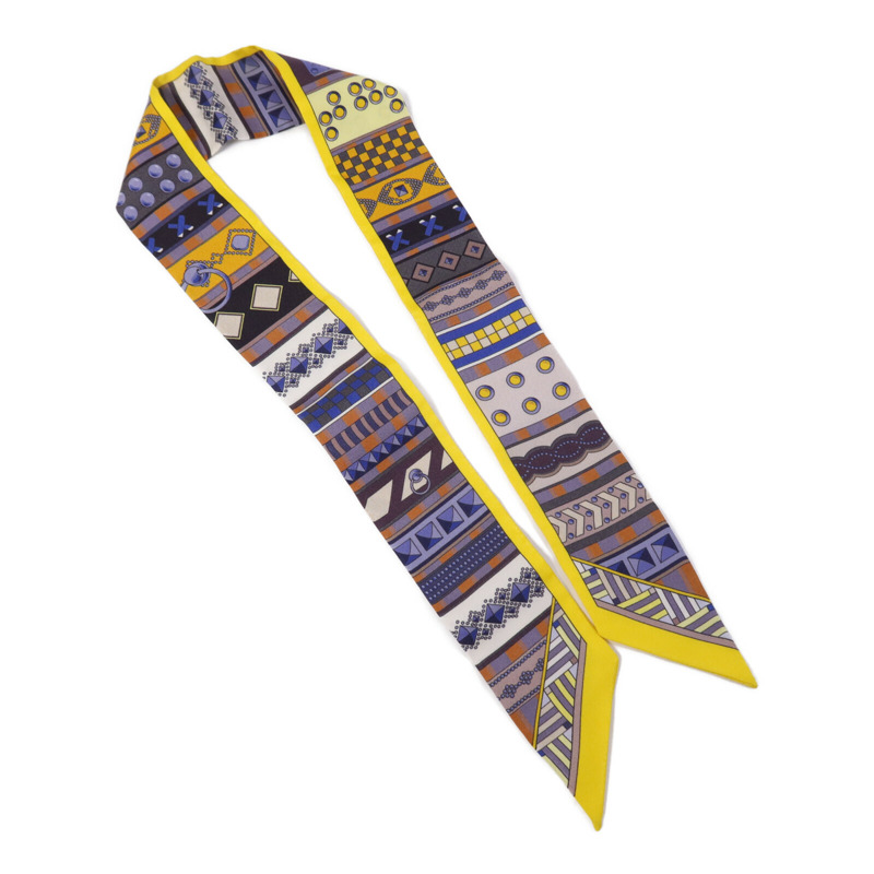 HERMES 絲質Twilly絲巾-4