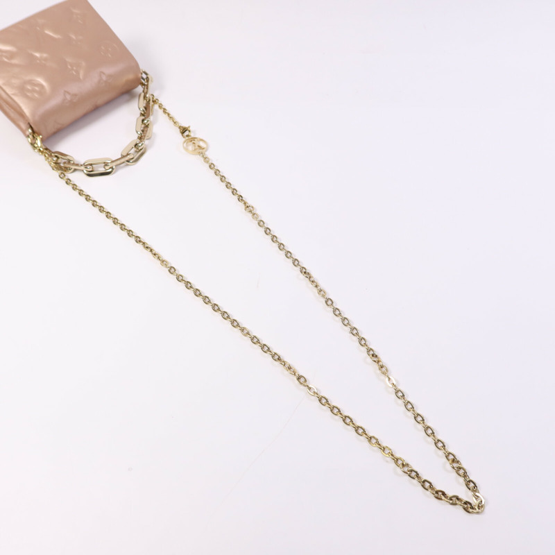 LOUIS VUITTON Monogram Embossed Coussin Belt Bag金扣鏈帶手挽肩背兩用袋-6