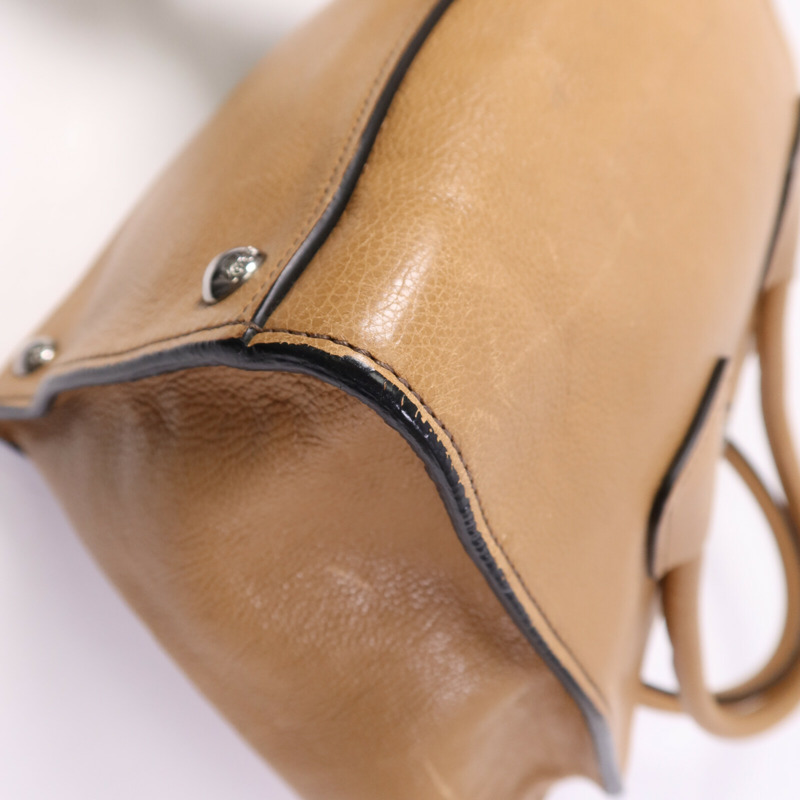 PRADA 牛皮皮革Twin Pocket Double Handle銀扣手挽肩背兩用袋-9