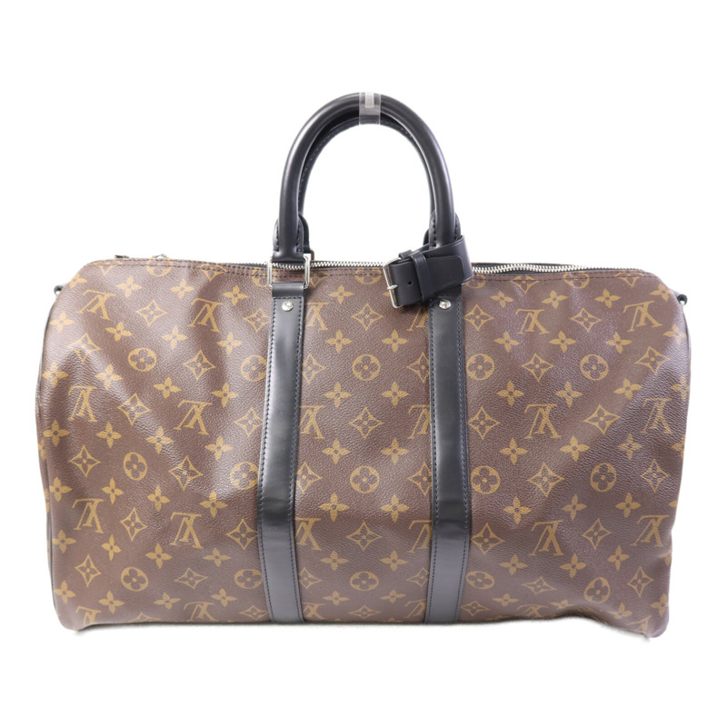 LOUIS VUITTON Monogram Keepall Bandoulière 45銀扣手挽肩背兩用袋-1