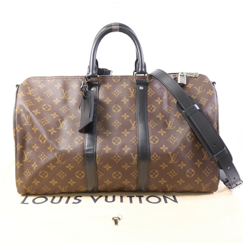 LOUIS VUITTON Monogram Keepall Bandoulière 45銀扣手挽肩背兩用袋-7