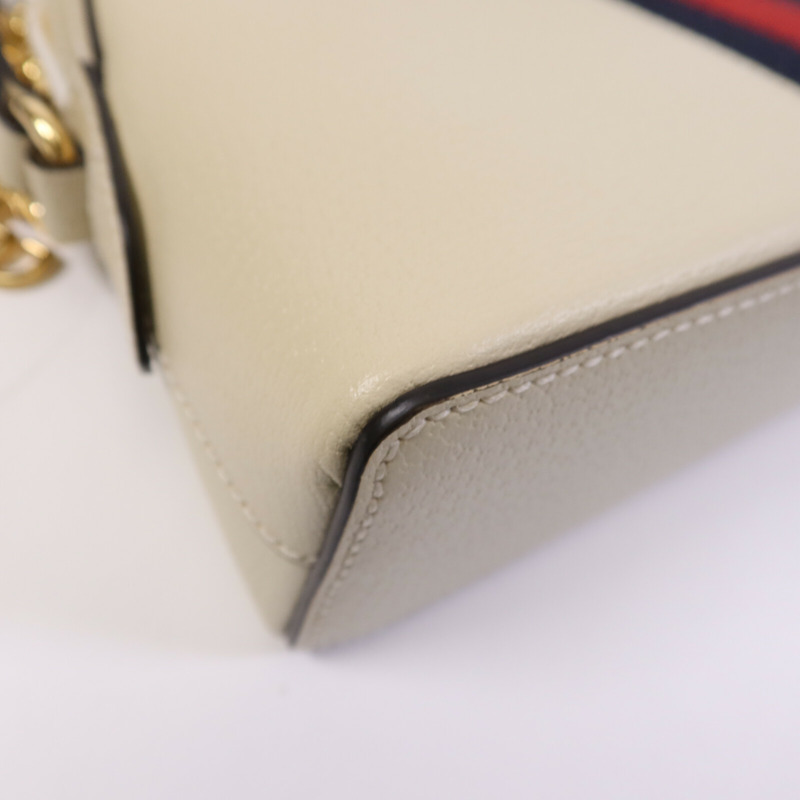 GUCCI 牛皮皮革GG Ophidia金扣肩背袋-11