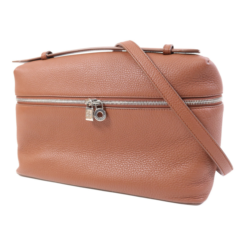 Loro Piana 牛皮皮革Extra Pocket L27銀扣手挽肩背兩用袋-2
