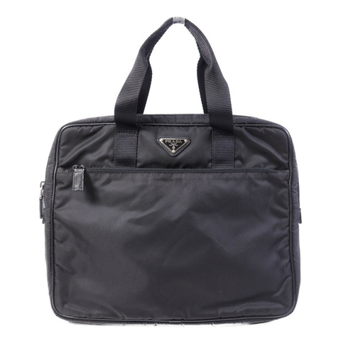 PRADA 尼龍Tessuto Convertible Business Bag銀扣公事包