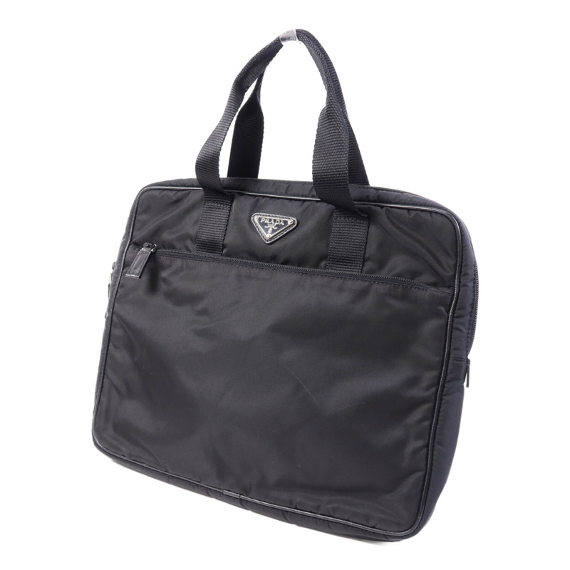 PRADA 尼龍Tessuto Convertible Business Bag銀扣公事包-2
