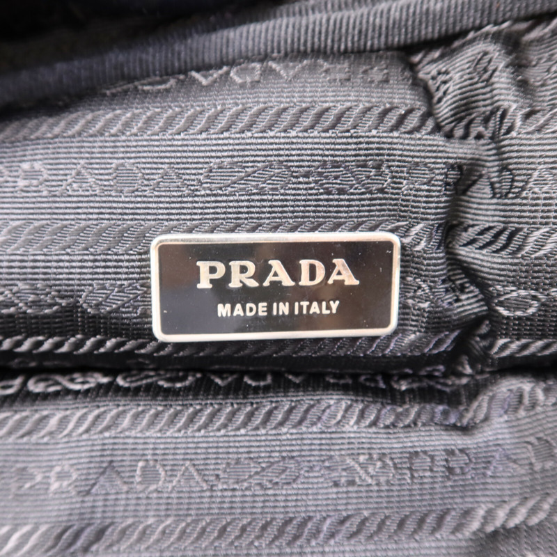 PRADA 尼龍Tessuto Convertible Business Bag銀扣公事包-5