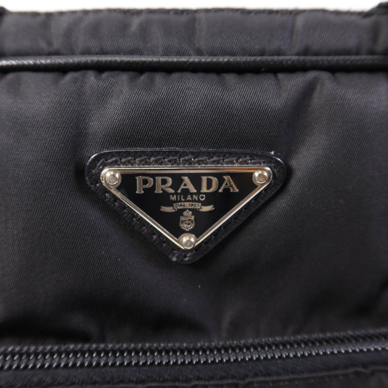 PRADA 尼龍Tessuto Convertible Business Bag銀扣公事包-6