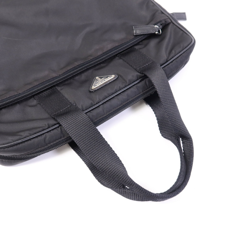 PRADA 尼龍Tessuto Convertible Business Bag銀扣公事包-8