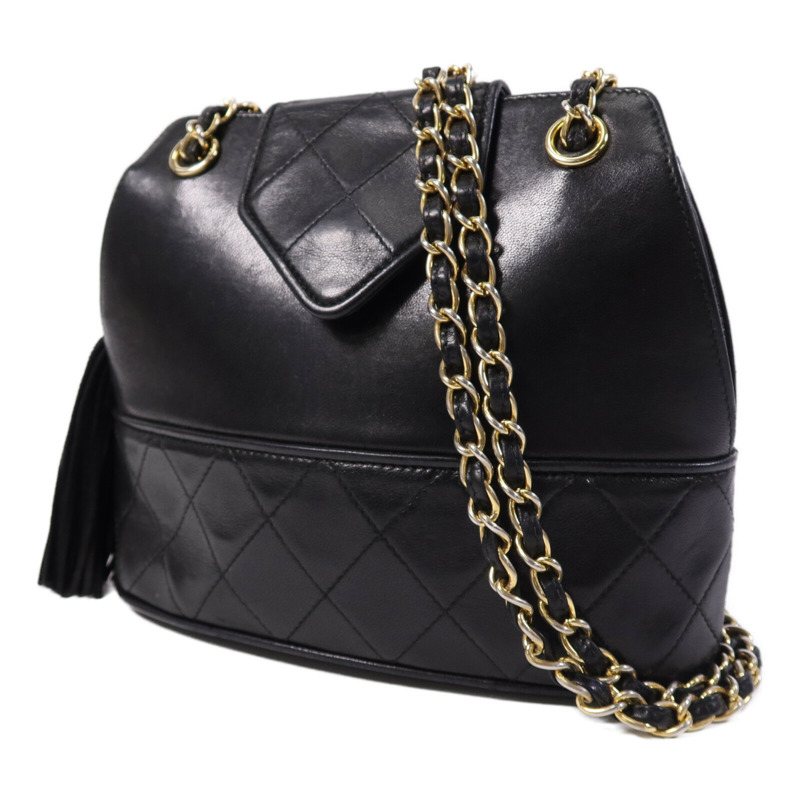 CHANEL 羊皮皮革Shoulder Bag金扣鏈帶肩背袋-2