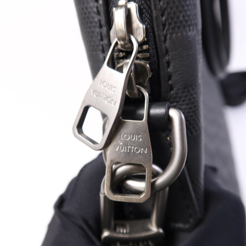 LOUIS VUITTON Damier Infini Porte Document Jour銀扣手挽肩背兩用袋-6