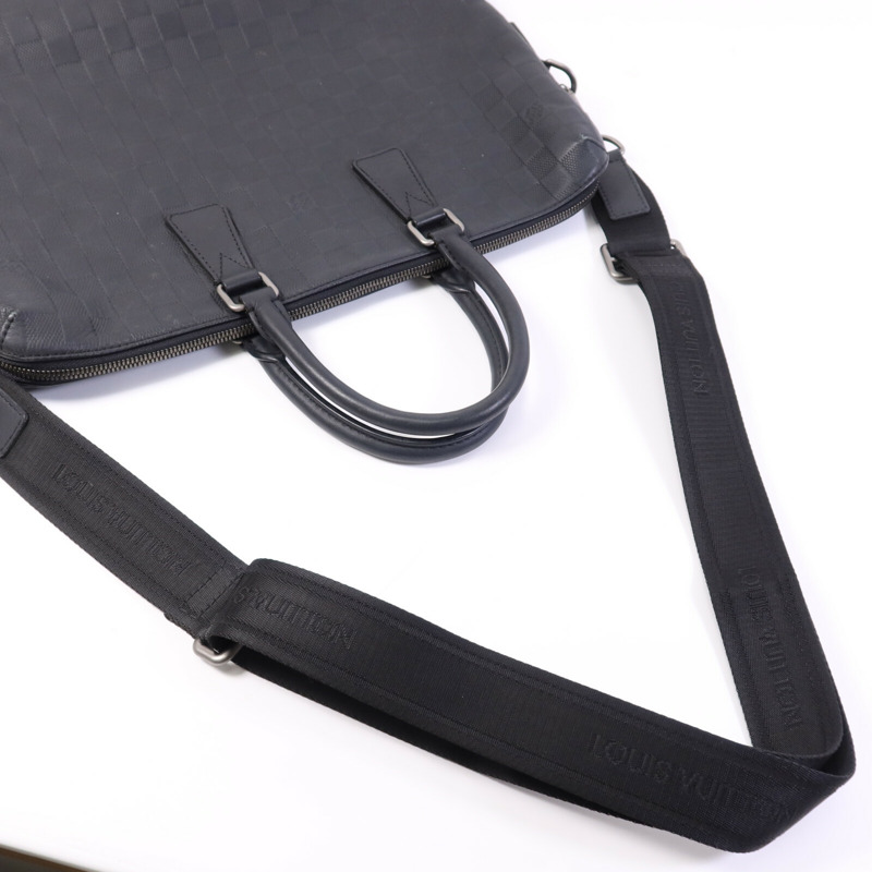 LOUIS VUITTON Damier Infini Porte Document Jour銀扣手挽肩背兩用袋-8