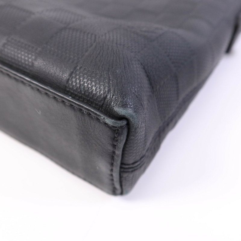 LOUIS VUITTON Damier Infini Porte Document Jour銀扣手挽肩背兩用袋-9