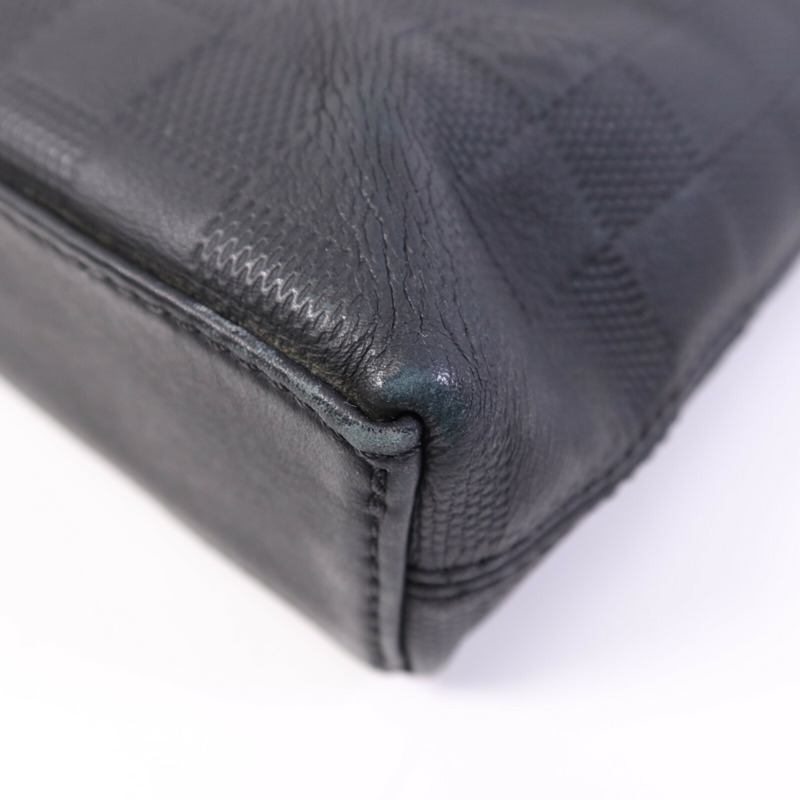 LOUIS VUITTON Damier Infini Porte Document Jour銀扣手挽肩背兩用袋-11