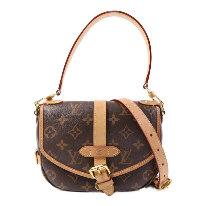 LOUIS VUITTON Monogram Saumur BB金扣手挽肩背兩用袋-0