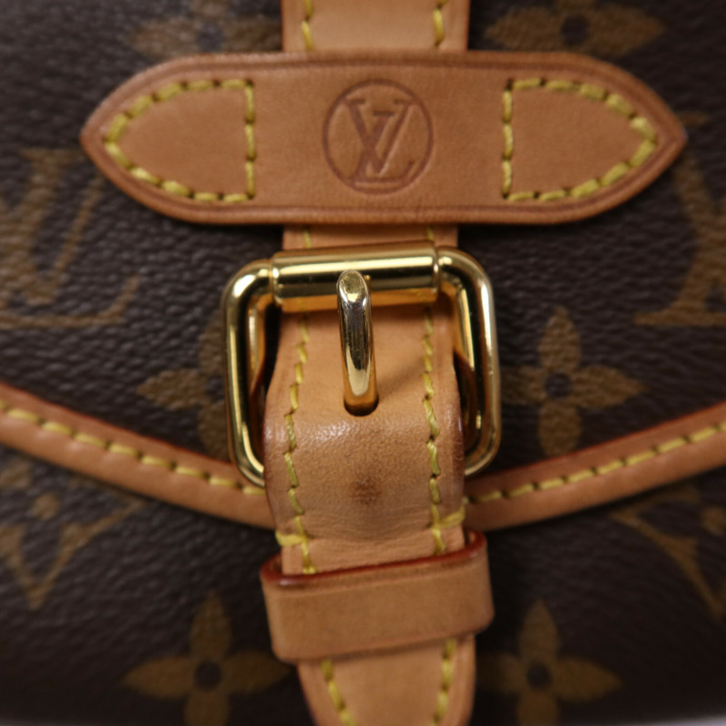 LOUIS VUITTON Monogram Saumur BB金扣手挽肩背兩用袋-6