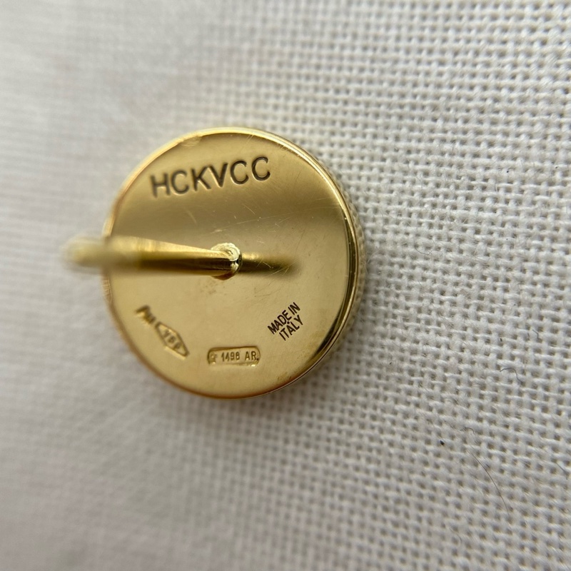 寶格麗 Bvlgari 黑瑪瑙小圓餅耳釘-6