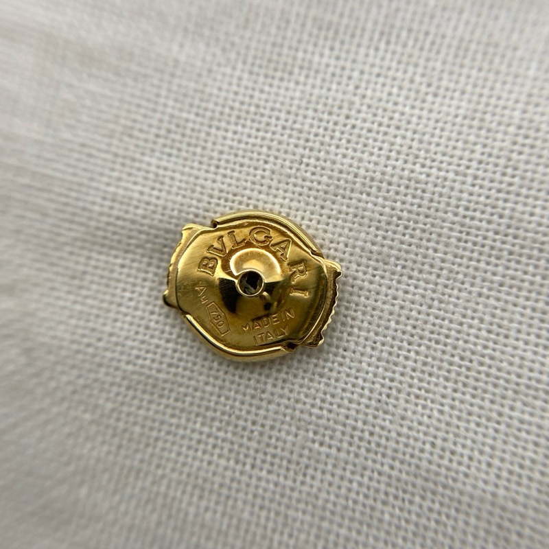 寶格麗 Bvlgari 黑瑪瑙小圓餅耳釘-12