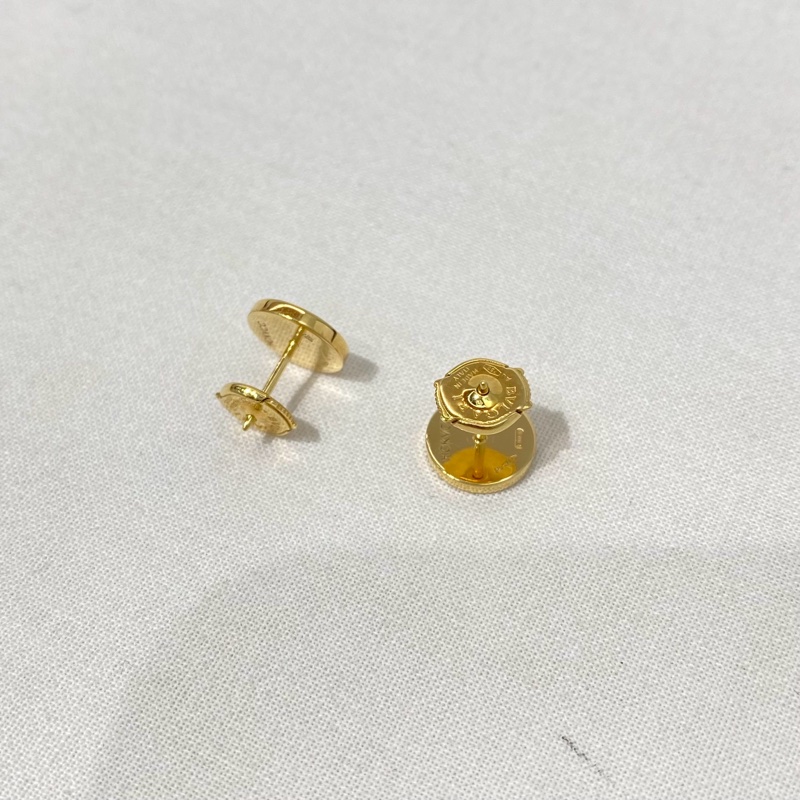 寶格麗 Bvlgari 黑瑪瑙小圓餅耳釘-18