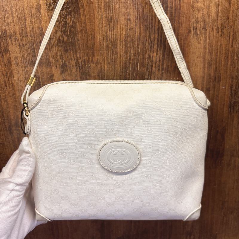 Gucci 白色斜挎包-0