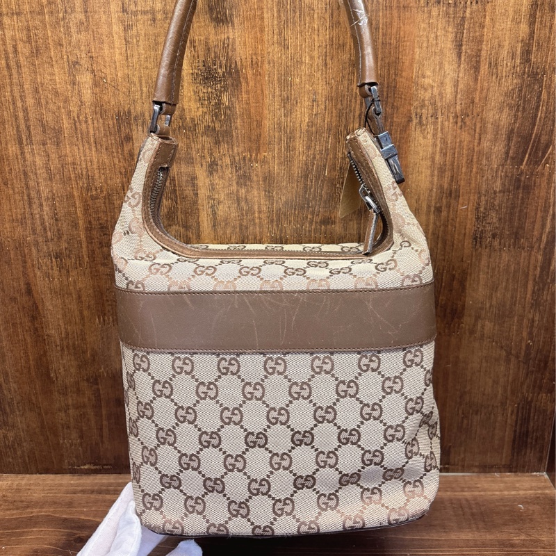 Gucci GG 帆布單肩包-1