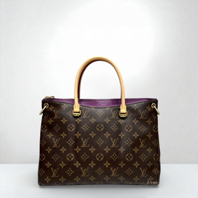 LV包包 原花拼紫色牛皮兩用側背包/M41059-0