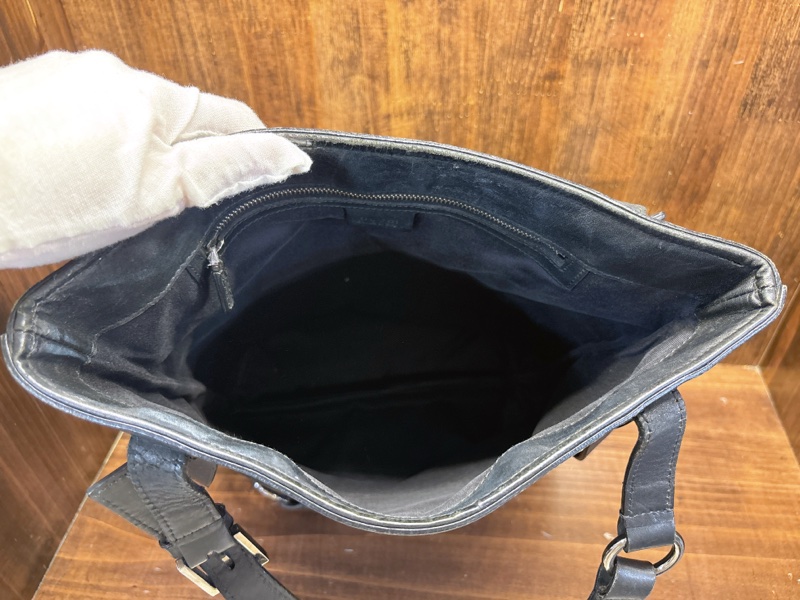 Gucci 黑色帆布手提包-4