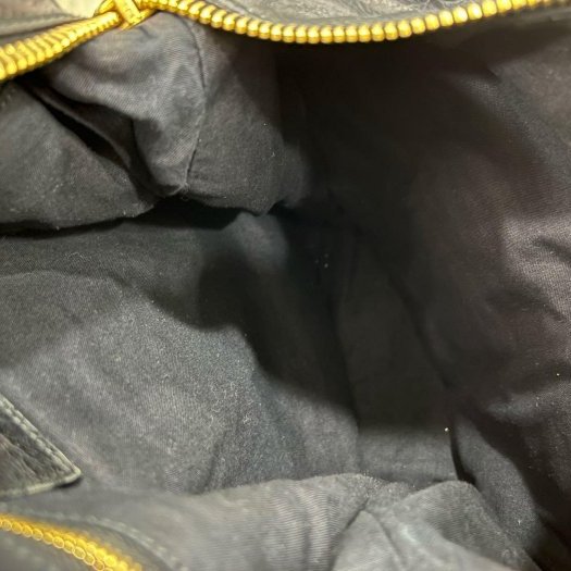 東區正精品㊣BALENCIAGA 173085 黑色羊皮大金釦手提包機車包RZ5197-4