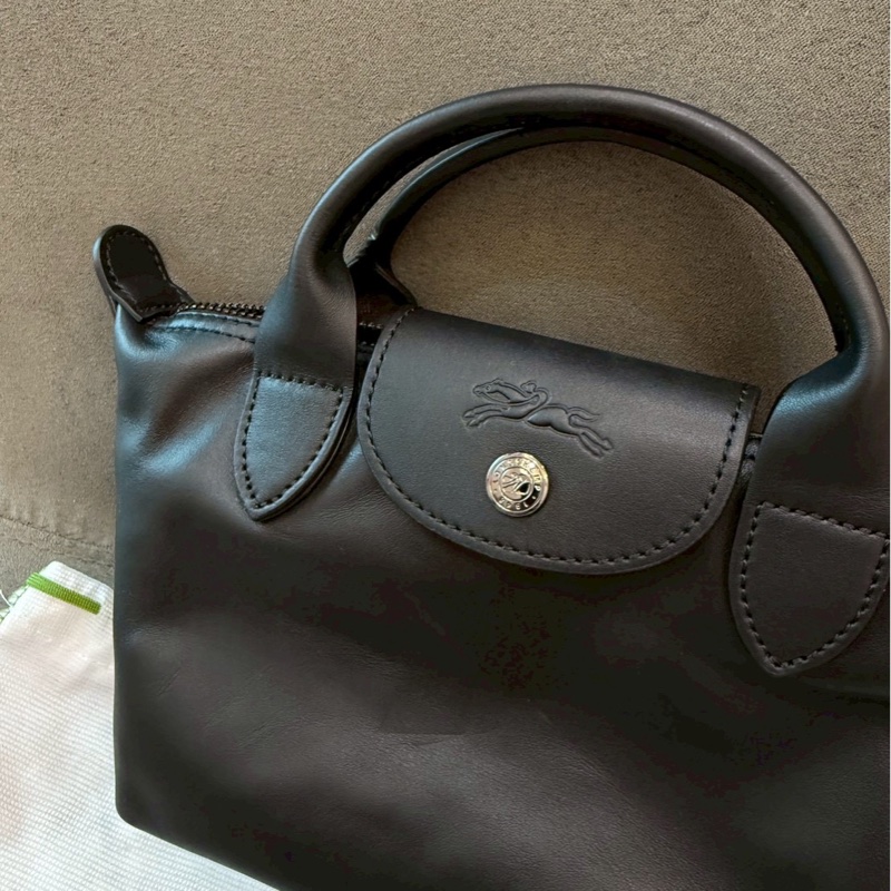 Longchamp Le Pliage Xtra XS 牛皮水餃包 黑色-2