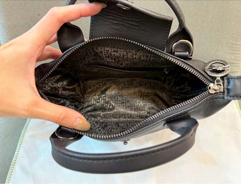 Longchamp Le Pliage Xtra XS 牛皮水餃包 黑色-6