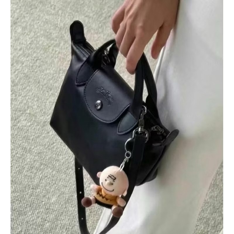 Longchamp Le Pliage Xtra XS 牛皮水餃包 黑色-7