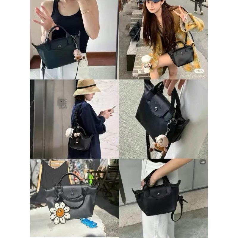 Longchamp Le Pliage Xtra XS 牛皮水餃包 黑色-8