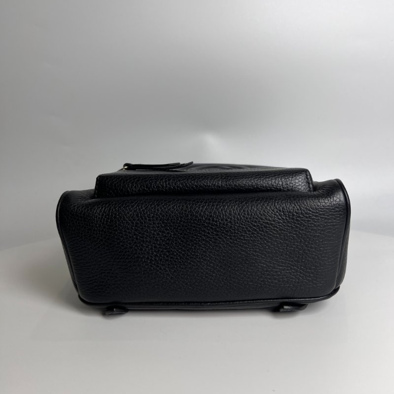 GUCCI 431570 黑皮革SOHO銀鍊後背包-4