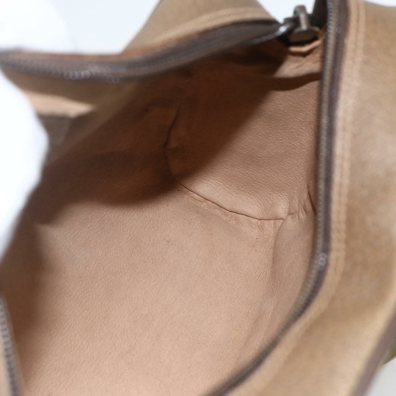 【日本直送】GUCCI GG Supreme Web Sherry Line 手提包 PVC 米色 金色 56 02 087 Auth am10340-17