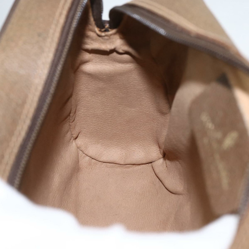 【日本直送】GUCCI GG Supreme Web Sherry Line 手提包 PVC 米色 金色 56 02 087 Auth am10340-18