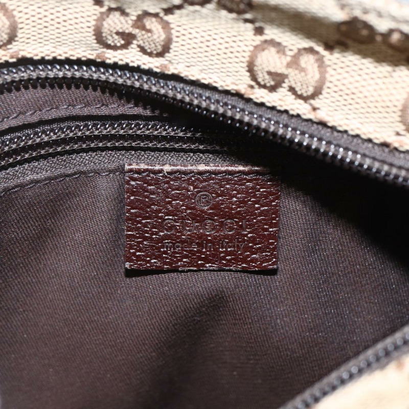 【日本直送】GUCCI GG帆布織帶雪莉線單肩包 米色 銀色 146309 正品 am10337-17