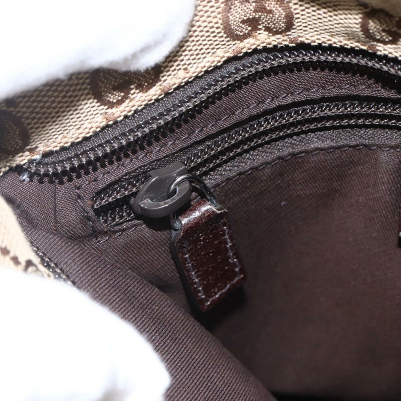 【日本直送】GUCCI GG帆布織帶雪莉線單肩包 米色 銀色 146309 正品 am10337-18