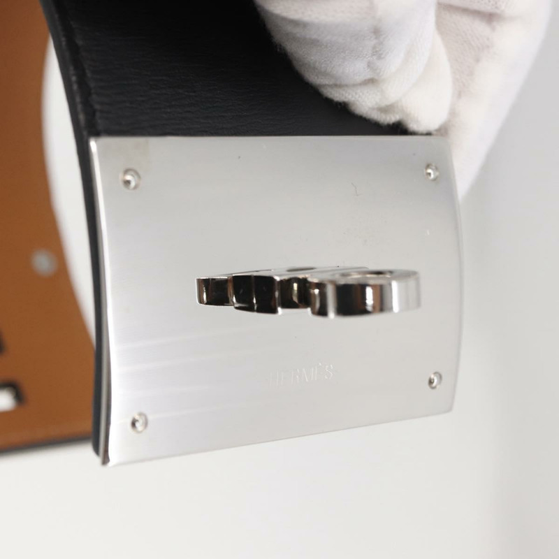 【日本直送】愛馬仕 Kelly 狗狗手鐲，皮革材質，S 碼，黑色/銀色，正品 am10243V-8