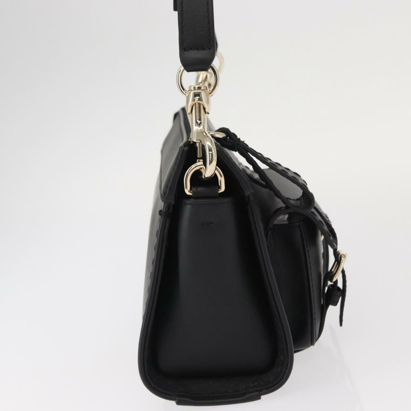 【日本直送】Chloe Edith 肩背包 皮革 黑色 金色 正品 am10259V-3