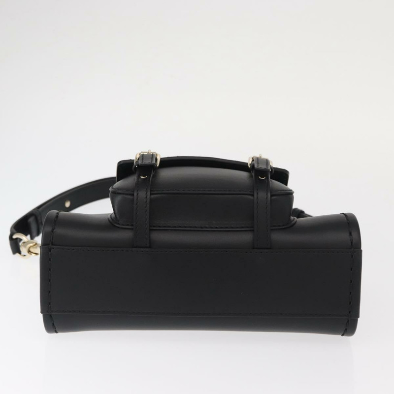 【日本直送】Chloe Edith 肩背包 皮革 黑色 金色 正品 am10259V-4