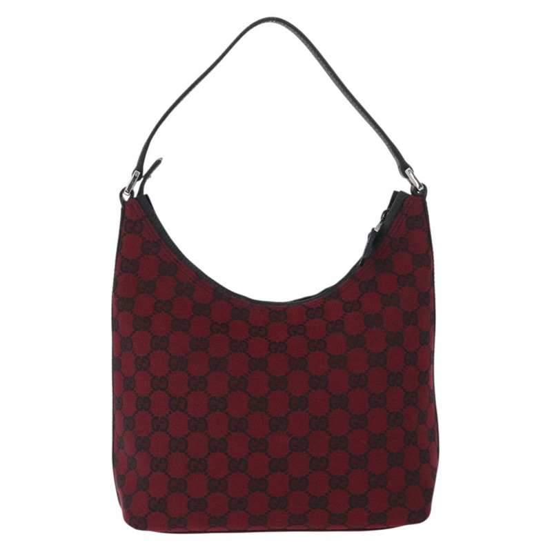 【日本直送】GUCCI GG帆布肩背包 紅色銀色 257282 正品 am10319V-1