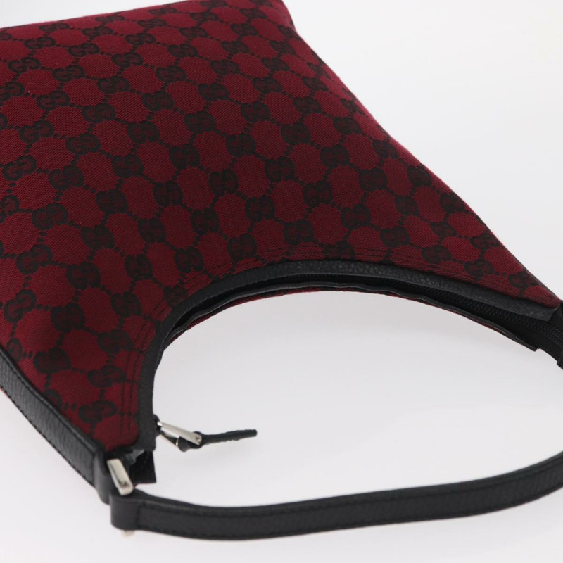 【日本直送】GUCCI GG帆布肩背包 紅色銀色 257282 正品 am10319V-5