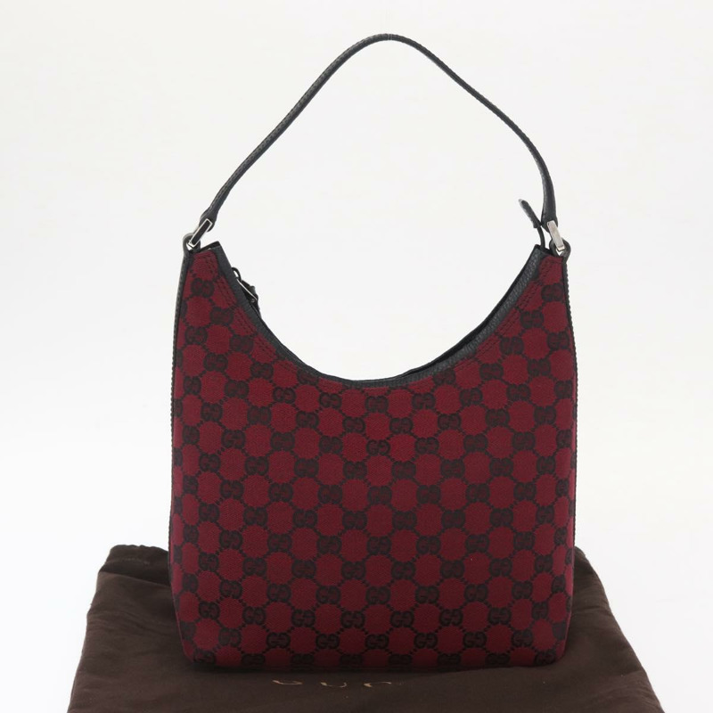 【日本直送】GUCCI GG帆布肩背包 紅色銀色 257282 正品 am10319V-11