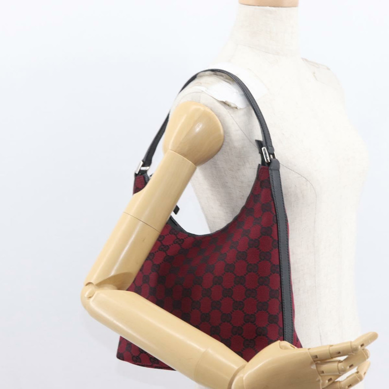 【日本直送】GUCCI GG帆布肩背包 紅色銀色 257282 正品 am10319V-22