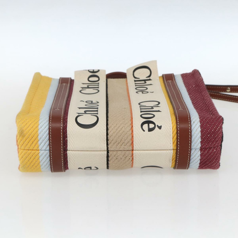 【日本直送】Chloe Woody 手袋帆布皮革兩用多色銀色正品 am10275V-4