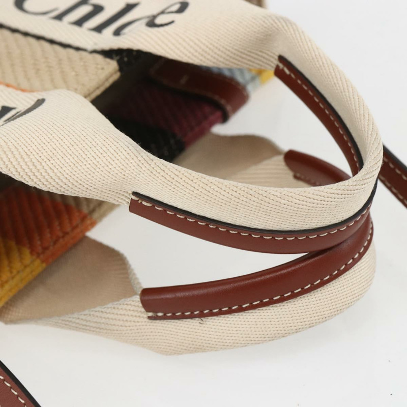 【日本直送】Chloe Woody 手袋帆布皮革兩用多色銀色正品 am10275V-6