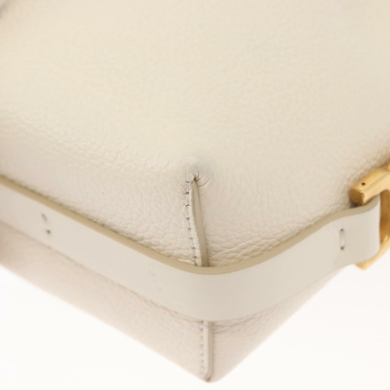 【日本直送】Chloe 鏈條微型水桶肩背包 皮革 象牙色 金色 正品 am10194V-16