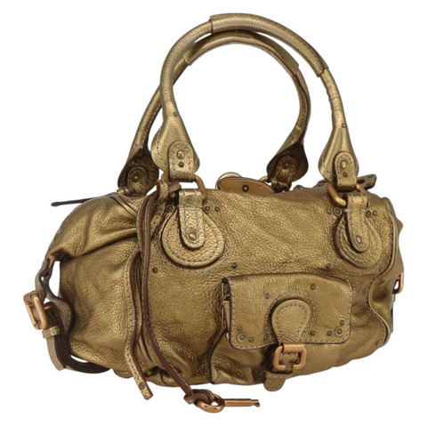 Chloe Paddington 手提包 皮革 米色 金色銀色 正品 am10339V