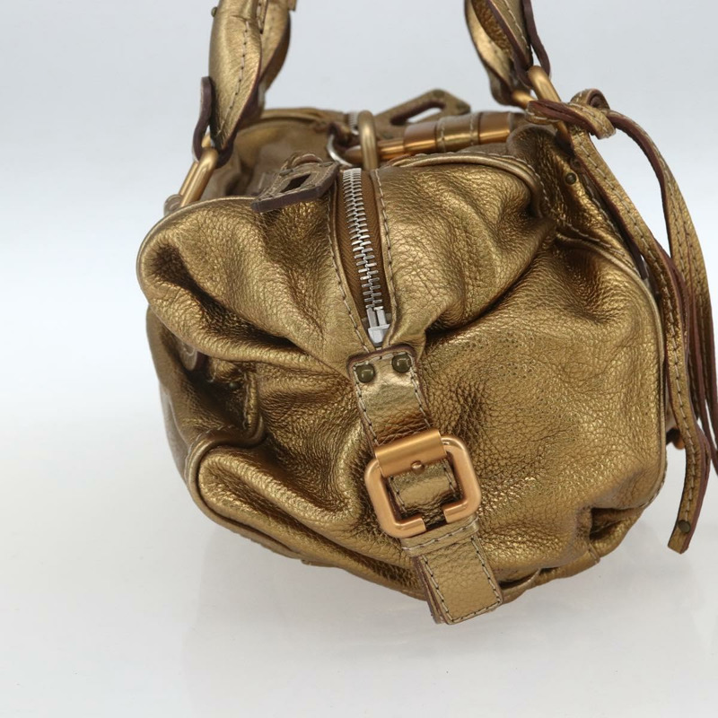 【日本直送】Chloe Paddington 手提包 皮革 米色 金色銀色 正品 am10339V-2