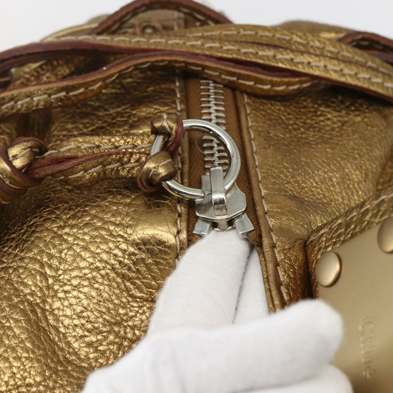 【日本直送】Chloe Paddington 手提包 皮革 米色 金色銀色 正品 am10339V-9